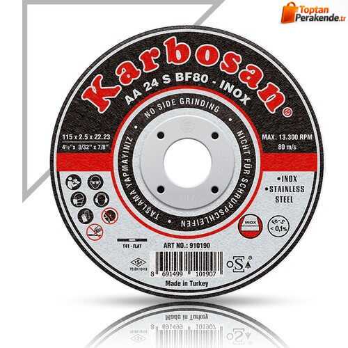 Karbosan 115X1.0X22.23 910380 Aa 54 R BF80 Düz Paslanmaz Çelik (Inox) Ince Kesme Taşı